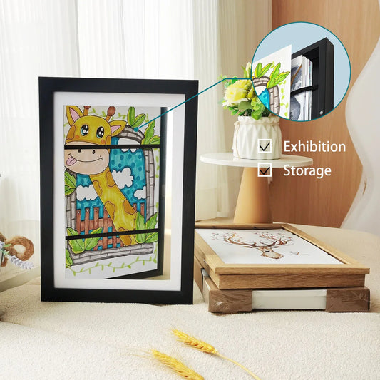 Magnetic Kids Frame — Front-Opening Display for Effortless Updates.