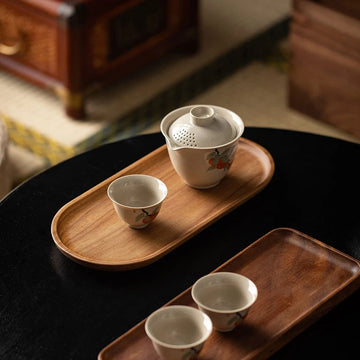 Solid Wood Serving Tray — Japanese-Inspired Minimalist Tableware.